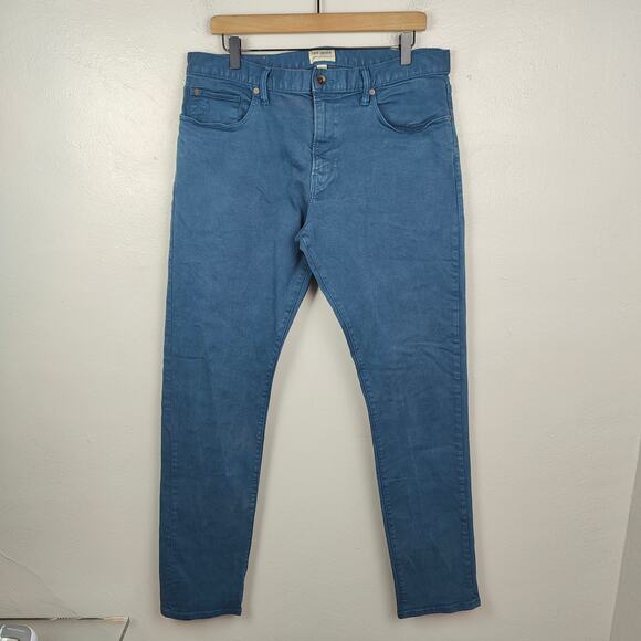 Todd Snyder Slim Fit 5 Pocket Chino Pants Mens 34x34 Dark Blue‎ Jeans Preppy - Picture 1 of 12